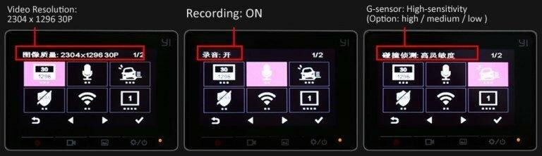 Настройки Xiaomi Yi Smart Dash Camera